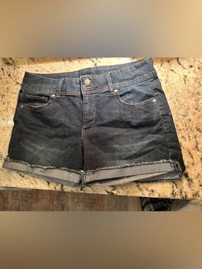 Daisy Fuentes Dark Blue Denim Cutoff Shorts
